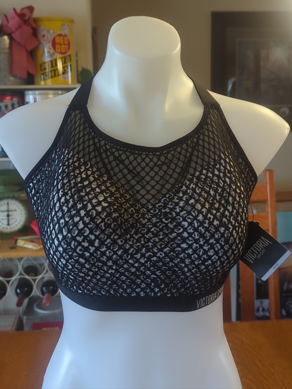 VICTORIA'S SECRET SPORT BRA Strap Crossback INCREDIBLE Lightweight MAX 34DDD NEW